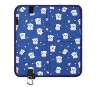 Funien Folding Sitting Pad Portable Foldable Seat Cushion Portable Folding Mat for Camping Thick Wet Proof Rainproof Oxford Cloth Pearl Cotton with Hook for Youth Picn (Dog Style)