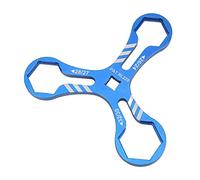 Funien Front Fork Y Wrench Fork Crown Race Removal Tool Y Type Wrench 6 in 1 Aluminum Alloy with 24mm 26mm 27mm 28mm 30mm 32mm for XCR XCT XCM Mountain Bike
