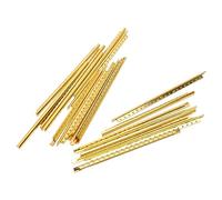 Funien Guitar Fret Wire Set, Gold Metal, Pre Rounded Design, 19pcs for Electric Guitars Parts Accessories
