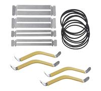 Funien Guitar Rubber Coated String Spreaders Fingerboard Guard with Rubber Band Tool for Fretboard Cleaning Filing Polishing or Repairs,Guitar Accessories