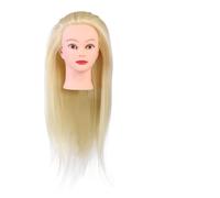 Funien Hair Salon Practice Head Mannequin Dolls Looking High Temperature Fiber for Beauty Teacher, Cosmetology Students Hairdressing Practice (Beige)