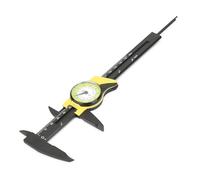 Funien High Quality Plastic Dial Vernier Caliper, Sturdy Measure Tool with 0-150mm Range for Precision Measurement, Convenient and Practical Use (Yellow (Imperial))