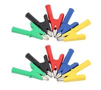 Funien Insulated Test Clamp Clips Durable Brass Teeth Non-Damage for Electrical Projects Voltage Tester 10A for Car Truck Battery Mini Test Clamp/Holder Electronic Instruments