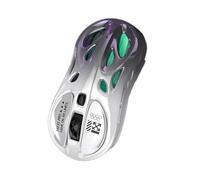 Funien Lightweight Gaming Mouse Wireless Gaming Mouse Rechargeable Computer RGB BT 1000Hz 4800 DPI Low Angle Hollow Shell RGB Lighting with 500mAh Battery for Linux (Gradient White)