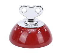Funien Mechanical Timer Magnetic Wind Up Timer Minute Mechanical Countdown Kitchen Round ABS Housing for Cooking Baking Study Work (Red)