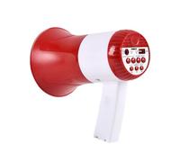 Funien Megaphone Speaker 50W Power Portable Bullhorn Megaphone Voice and Siren/Alarm Modes Volume Control USB Flash Drive TF Card BT Alarm Megaphone Amplifier