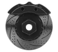 Funien Metal RC Brake Disc RC Brake Rotor Disc Engraved Outer Non Directional Braking Surface Lightweight Easy Install with Simulation Appearance for 1 10 Series (Black)