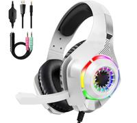 Funien Over Ear Gaming Headset Over Ear Gaming Headphones the (White)