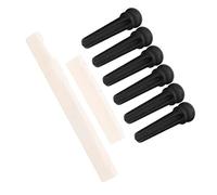 Funien Ox Bone, Copper and Ebony String Stud Kit for Guitar with Glossy Finish, Easy Installation and Adjustment, Suitable for Sound Improvement (Ebony string nails + cattle bones up and down)