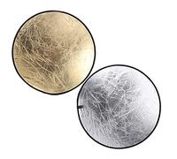 Funien Photography Reflector Photo Reflector Disc 110cm 2 in 1 Foldable Silver Gold Round Collapsible with Portable Bag for Studio Outdoor Portrait Photograph