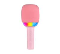 Funien Portable Handheld Mic Built-in Speaker Noise Reduction LED Color Lights Wireless BT Microphone Anti Spray Cotton Cover Rechargeable for Birthday Party Home Karaoke