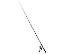 Funien Portable Short Pole Ice Fishing Rod, Comfortable Non-slip Handle, Sturdy Solid Wheel, Glass Steel Material, Long Mini Fishing Rod for Ice, Lure, and Sea Fishing (1.7m)