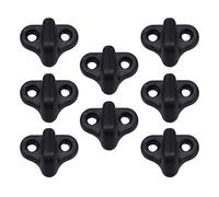 Funien Premium Nylon Kayak Hooks - Enhanced Strength with Dual Hole Mounting Design - Versatile Use for Various Watercraft - Black Set of 8