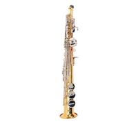 Funien Professional Bb Straight Saxophone Soprano Saxophone, Sturdy Brass, Stylish Engraving Pattern, Sound, with Storage Case, for Beginners, Soloists, Wind Bands