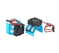 Funien RC Car Motor Heatsink Fan, Cooling Fan with Aluminum and Plastic for 1/10 1/12 RC Car 540 550 3650 Brushed Brushless Motors (Blue)