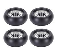 Funien Robust Plastic Roller Wheels for Fitness Equipment - Optimized Home Gym Setup - 4PCS Gym Machine Wheel for Fitness Enthusiasts, 1.26in