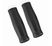 Funien Rubber Handlebar Grip, Classic Bottle Design, Non-slip Surface, Easy to Install, Suitable for Most Motorcycles with 7/8" Left Handlebar and 1" Right Handlebar, Black, White, (Black)