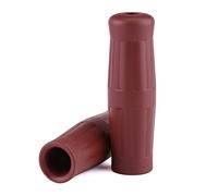 Funien Rubber Handlebar Grip, Classic Bottle Design, Non-slip Surface, Easy to Install, Suitable for Most Motorcycles with 7/8" Left Handlebar and 1" Right Handlebar, Black, White, (Coffee)