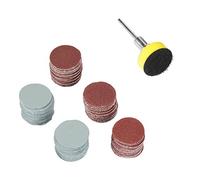 Funien Sanding Discs Sanding Pads Abrasive Sandpaper 100pcs 25mm 1inch Mix Grit 100 180 240 1500 3000 Round Alumina Polishing Set with 1 8 Inch Shank for Metal Wood Furniture Aut