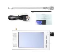 Funien Software Defined Radio, V6 Portable IPS Touchscreen DSP Shortwave Radio with 192kHz Spectrum Display, Aluminum, for Field Exploration, Experiments (Silver)