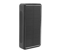 Funien Solar Power Bank 50000mAh Aluminum Alloy USB Portable Charger Battery Pack with LED Light for Outdoor Camping, Fast Charging Support (Black)