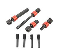Funien Steel CVD Driveshaft RC Center Drive Shaft Splined Axle Adjustable Rust Proof High Performance for 3.3 Summit E 2.0 T MAXX (Red)