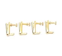 Funien String Fine Adjuster, Gold Violin Fine Tuner for 4/4 3/4 Acoustic Electric Violins, Easy Installation, Long Life Tuning with Stability and Decorative Look
