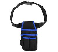 Funien Tool Waist Bag Utility Pouch Tool Pouch [Brand] Oxford Cloth Portable Multifunction Round Design Small Lightweight Waist Bag with Belt for Outdoor Camping (Blue Edge with Belt)