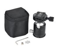 Funien Tripod Ball Head Plate Camera Ball Head 44mm Panorama Ballhead 12kg Load 3 Locking Knobs Bubble Level Rotating Scale 3/8 and 1/4 Base for Tripod Monopod DSLR