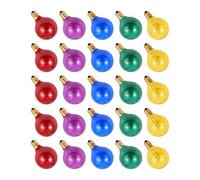 Funien Tungsten Light Bulb,25PCS G40 Tungsten Light Bulb Replacement 5 Colors 7W 220-240V Globe Bulb E12 Base Light Bulbs for Patio Home Wedding Party Decoration