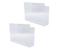Funien Wall File Holder Wall Mounted File Organizer Acrylic Folder Holder Mounted Paper Rack Clear Acrylic Pocket Transparent Pocket See Through