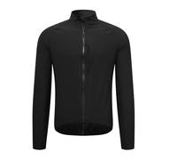 Funien Windproof Cycling Jacket, Nylon Breathable Windbreaker with Reflective for Commuting (BE207-B Black Coat XL)