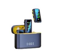 Funien Wireless Microphone Digital Display Charging Case with Noise Reduction Dual Microphone Clip-on Mics Plug and Play Dual-core 2.4G Chip Mini Microphone for Mobile Phone Live Broadcast Outdoor