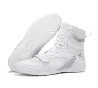 funifuni Boxing Shoes - Synthetic Leather Shoes for Men and Women High-Top Ankle Boots for Boxing, Wrestling, Workout, Training, and Competition