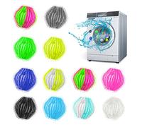 FuninCrea 12 Nylon Washing Balls, Reusable Washing Machine, Lint Filter, Anti-Winding, Floating Pet Hair Remover, Washing Machines, Pet Hair Catcher Balls for Laundry (B)