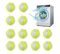 FuninCrea 12 Pcs Nylon Washing Balls, Reusable Washing Machine Lint Filters Anti-winding Floating Pet Hair Remover Washing Machines Pet Hair Catcher Balls for Laundry (06#)