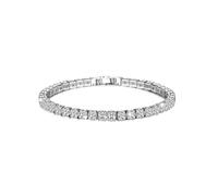 FuninCrea 4mm Cubic Zirconia Tennis Bracelets for Women Classic Crystal Bracelet Fashion Casual Glitter Best Friend Bracelet Friendship Bracelets for Girls Women 7.2 inch (A)