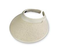 FuninCrea Raffia Sun Hats for Women with Windproof Rope, Wide Brim Summer Straw Hat Open-Top UV Protection Women's Beach Hat for Hiking Running Marathons (UK, Alpha, One Size, Beige)