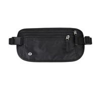 FuninCrea Waterproof Hidden Money Belt, Anti-Theft Bum Bag with RFID Locking Function, Adjustable Slim Running Belt, Waist Bag for Men and Women for Work, Travel, Sports, B-black, standard size