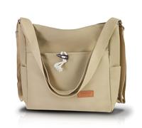 FuninCrea Women Crossbody Bag, Shoulder Bag and Backpack 3-in-1 Use, Large Capacity Women Cross Body Bag Lightweight Women Backpack with Zipper Adjustable Straps for College Work Commute (Brown)