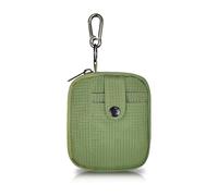 FuninCrea Women Wallets Multi-Purpose Coin Purse with 2 Card Slots and Keychain, Ladies Purse 2 Zipper Pockets Womens Purse Coin Wallet for Keys Coin Cards Earphone to Hanging Waistband (Green)