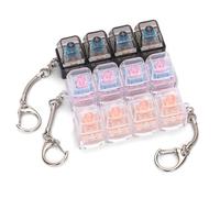 FunisFun 3 Pack Keyboard Fidget Toy for Adults - Clicky, Creamy & Silent Fidget Clicker Keychain, 4-in-1 Keyboard Finger Clickers for Stress Relief Anxiety at Work Travel