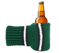 FunisFun Beer Mitten Gloves, Knit Stitched Drink Mitt Holder for White Elephant Gag Gift Tailgating Idea