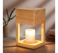 Funistree Candle Warmer Lamp with Dimmer, New Home Gifts for Women Men, Birthday Presents for Her Him, Wooden Candle Heater Lamp with 2 Bulbs for Scented Candle