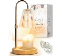 Funistree Candle Warmer Lamp with Dimmer & Timer, Gift for Women, Mum, Sister, Birthday Presents for Friend, Christmas Pamper Gifts for Her, Candle Melter Heater with 2 Bulbs, Xmas Gifts for Women