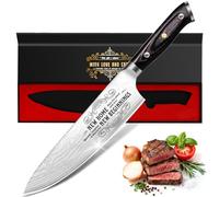 Funistree Chef Kitchen Knife for Cooking, High Carbon German Stainless Steel, Kitchen Tool with Engraved Design, Housewarming Kitchen Gift