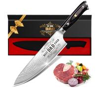Funistree Gifts for Dad from Daughter or Son, 8 Inch Chef Knife, Sharp German Steel EN. 4116, Best Dad Cooking Birthday Gift in Gift Box, Kitchen Knife for Daddy, Stepdad or Grandad
