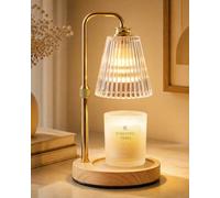 Funistree Height Adjustable Candle Warmer Lamp with Dimmer & Timer, New Home Decor Gifts, Candle Melter Heater with 2 Bulbs, Candle Heater Lamp for Yankee Candles, Bithday Gifts for Women
