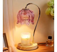Funistree Pink Candle Warmer Lamp with Dimmer, Candle Warmer Gifts for Women, Birthday Presents for Mum Friends, New Home Gifts, Candle Heater Lamp for Yankee Candles