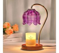 Funistree Purple Candle Warmer Lamp, Candle Warmer Lamp with Dimmer & Timer, New Home Gifts, Candle Melter Heater with 2 Bulbs, Vintage Candle Heater Lamp for Yankee Candles, Gifts for Women Mum